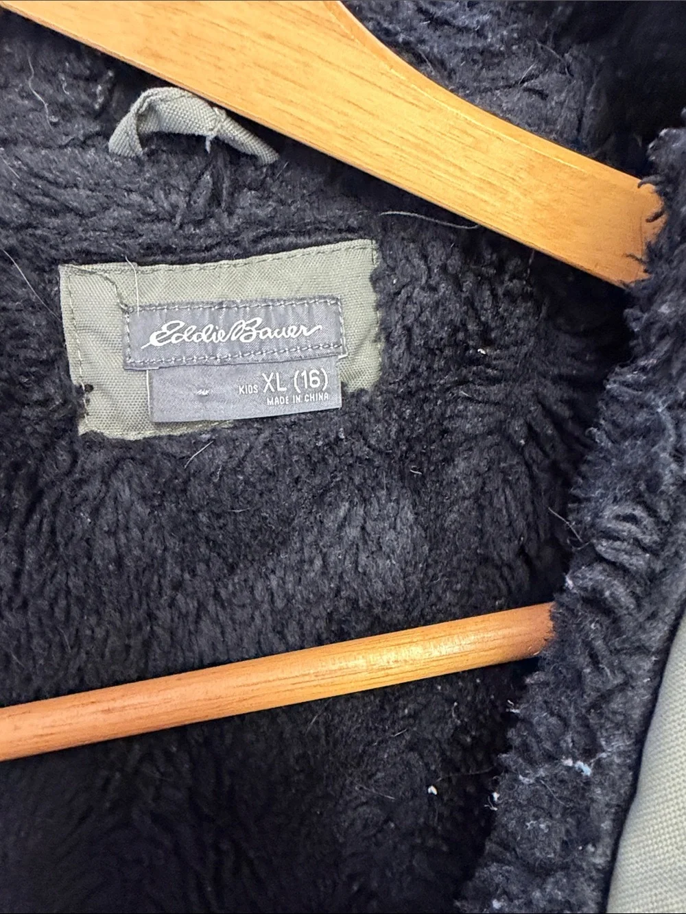 Eddie Bauer Men's Olive Green Hooded Field Jacket - Picture 3 of 4